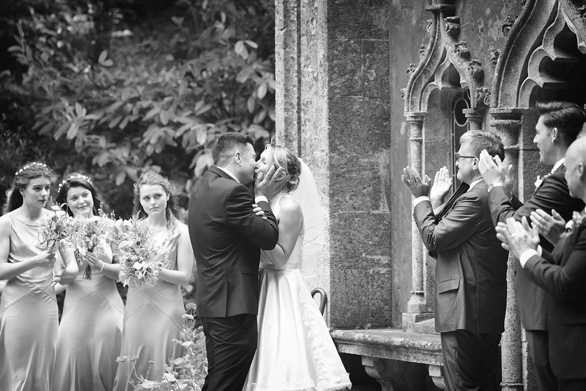First kiss - Wedding Photographers in Cheltenham - Bullit Photography in Cheltenham & the Cotswolds