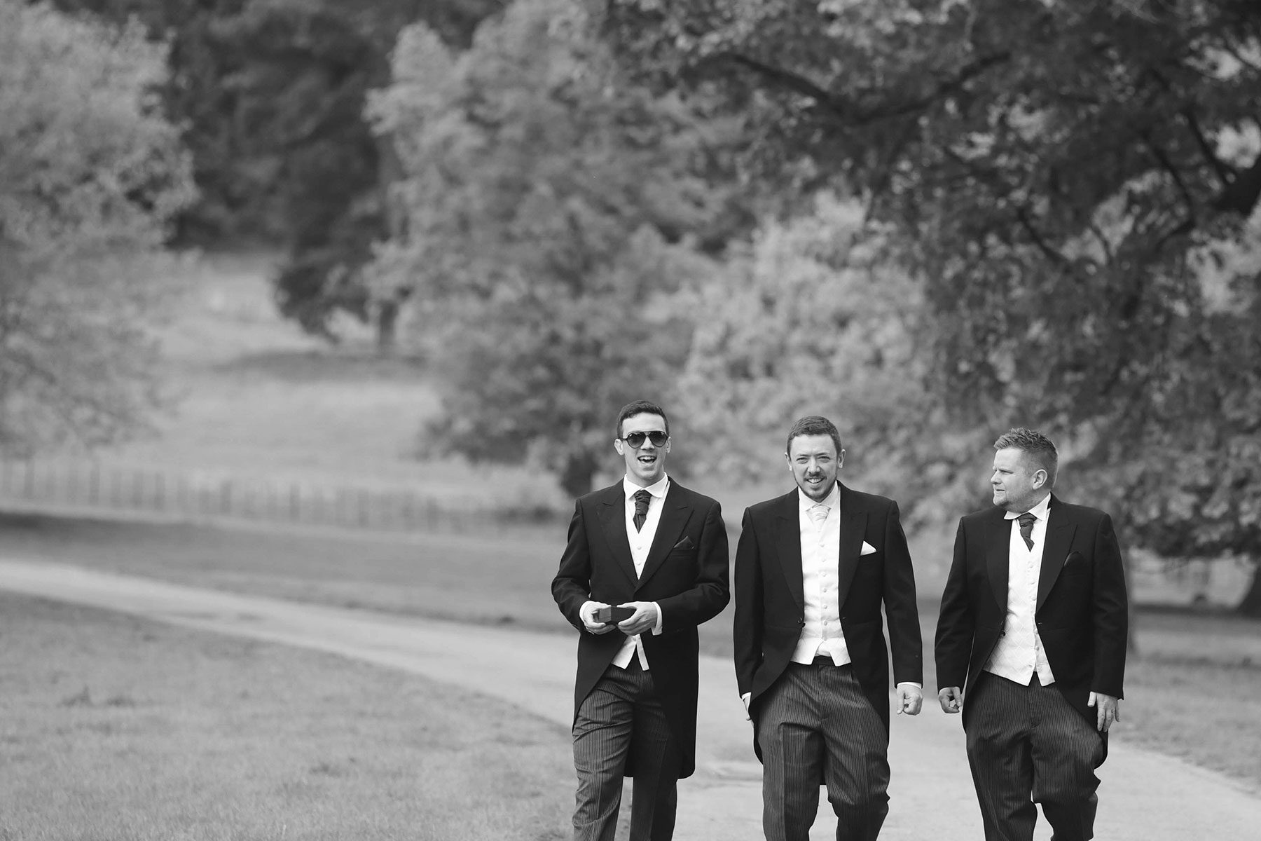 On their way to the church - Wedding Photographer at Dumbleton Hall | Bullit - Cheltenham & Cotswolds