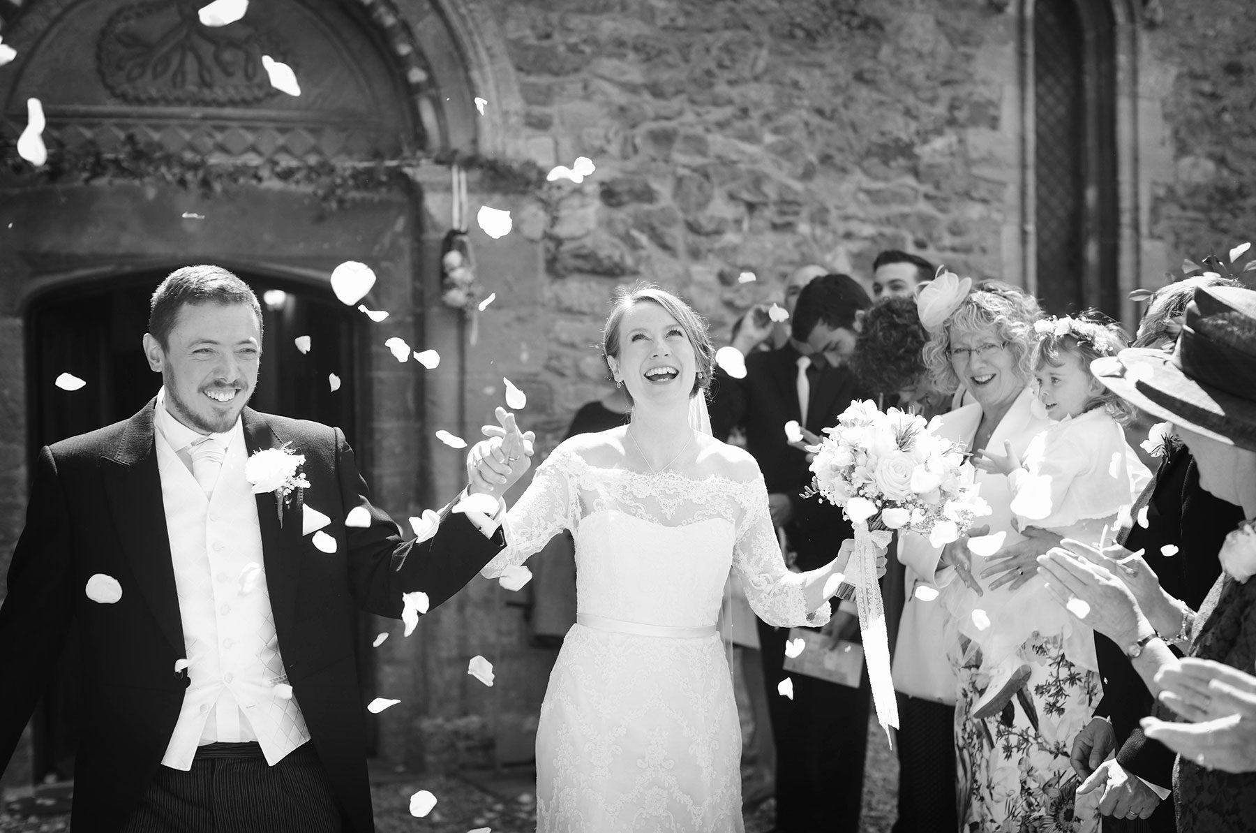 Confetti happiness - Wedding Photographer at Dumbleton Hall | Bullit - Cheltenham & Cotswolds