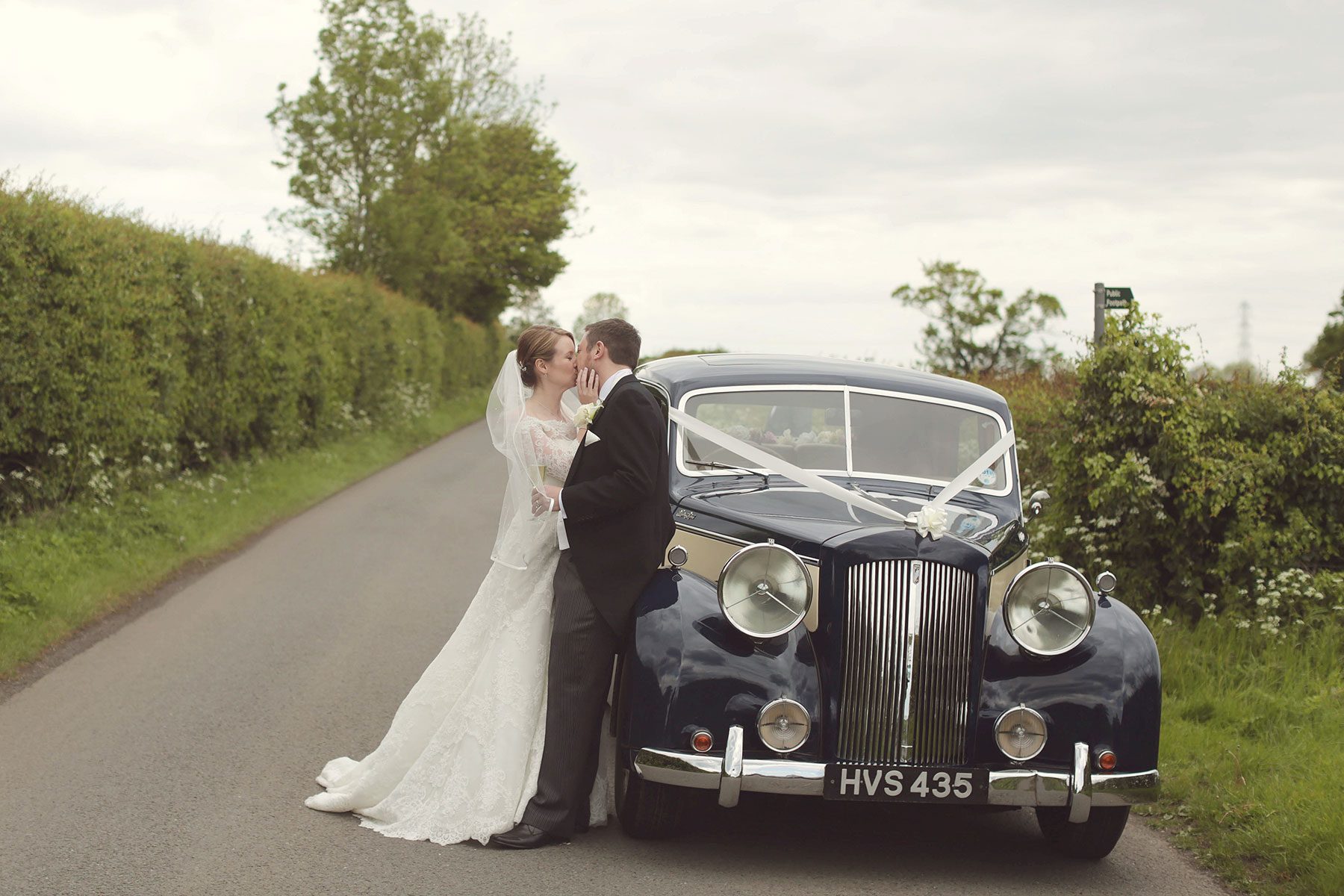 Their wedding car - Wedding Photographer at Dumbleton Hall | Bullit - Cheltenham & Cotswolds