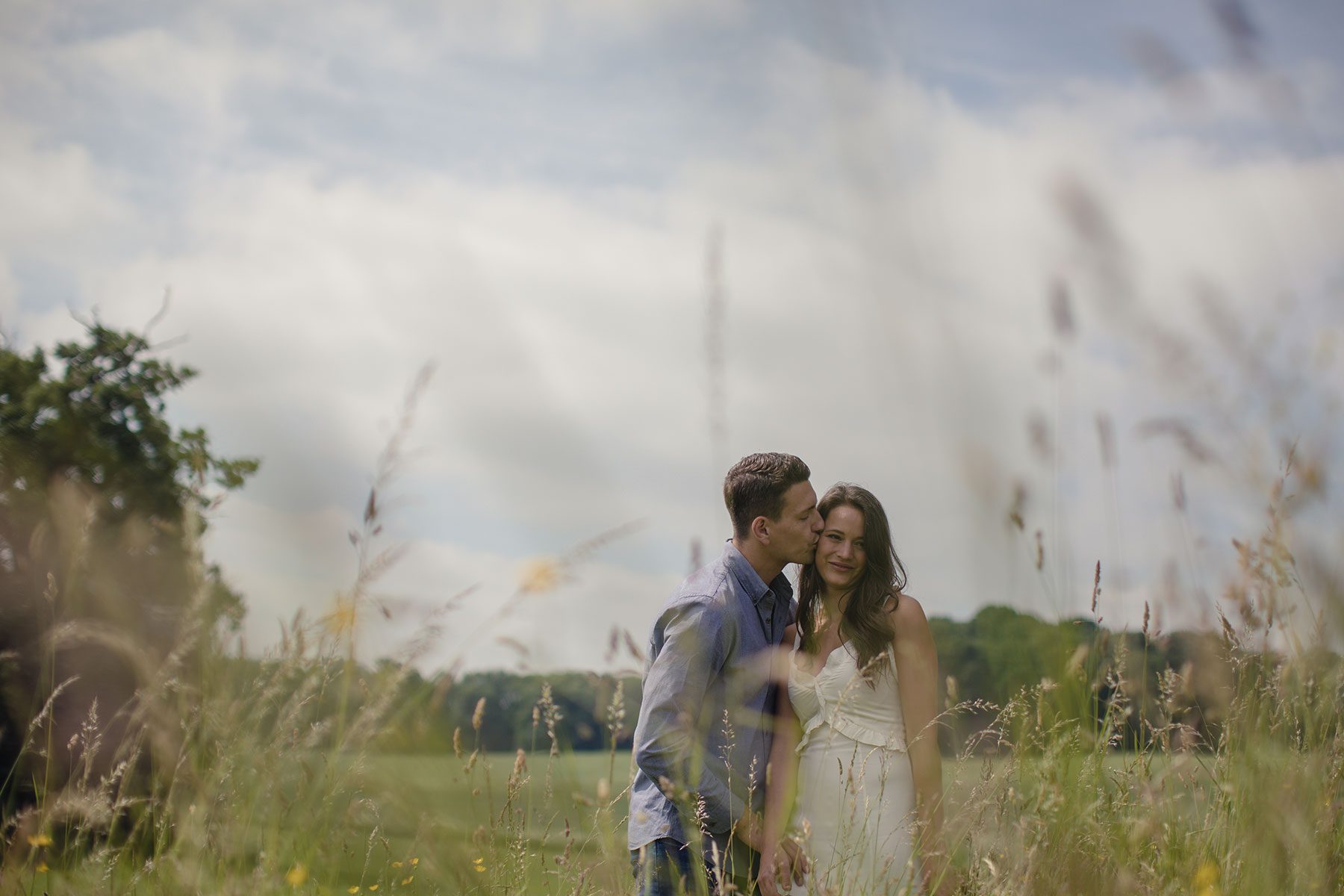 In The Grass Pre-Wedding Shoot - Cotswolds Wedding Photographer | Bullit Photography