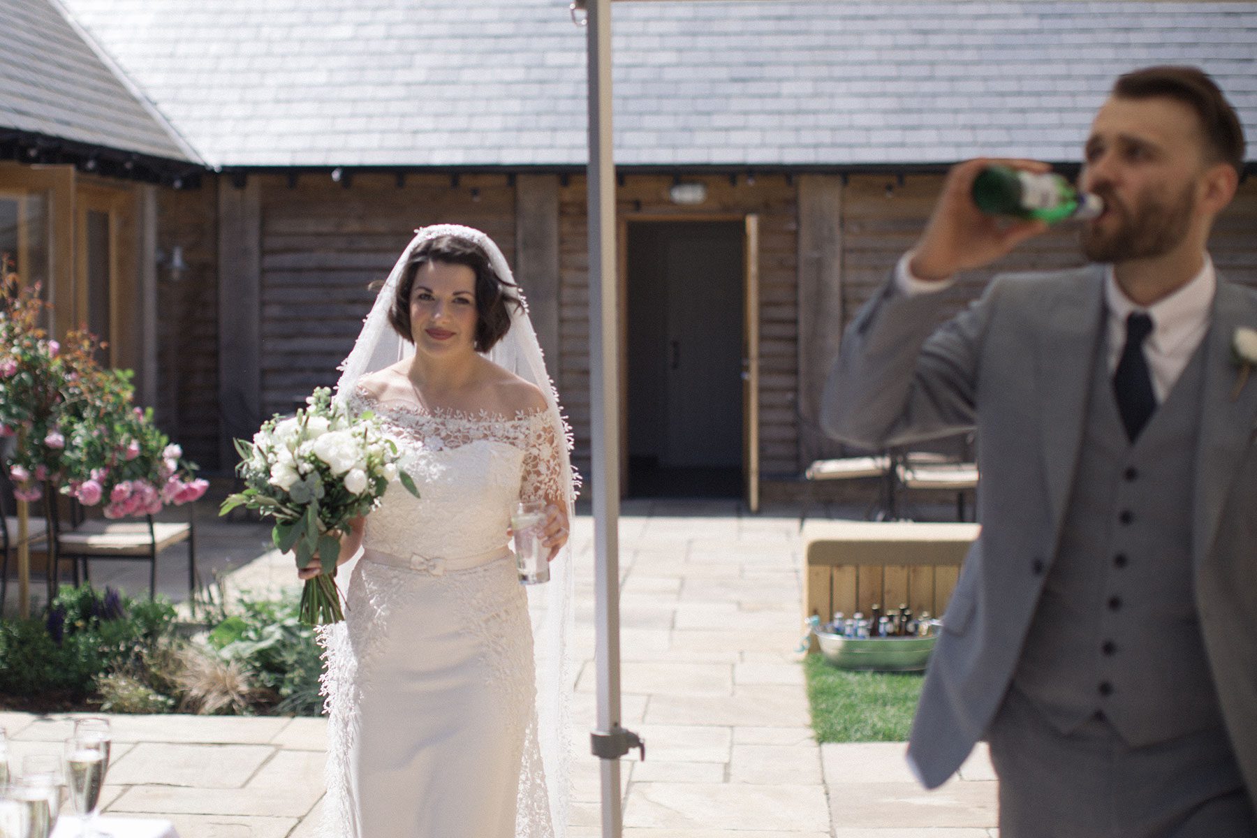 The Courtyard - Reportage Wedding at Upcote Barn | Bullit