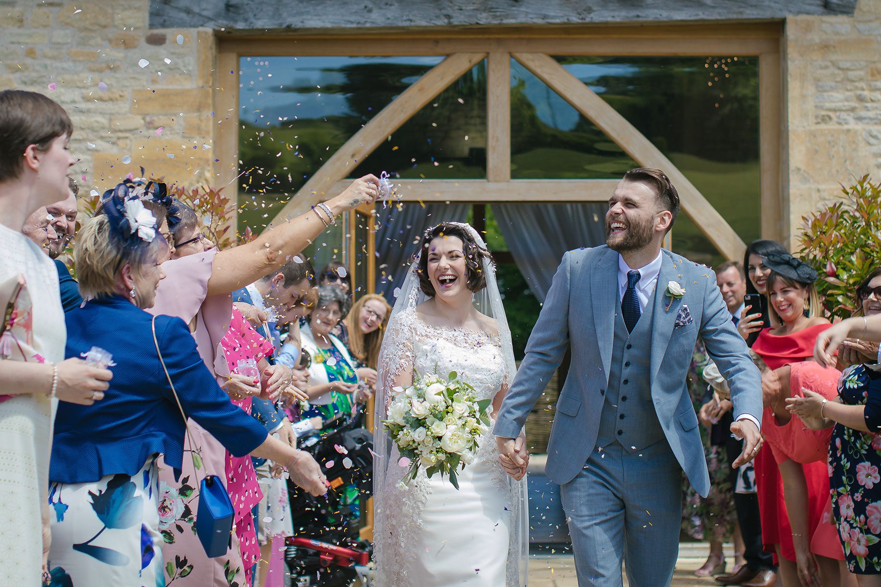 Confetti - Reportage Wedding at Upcote Barn | Bullit
