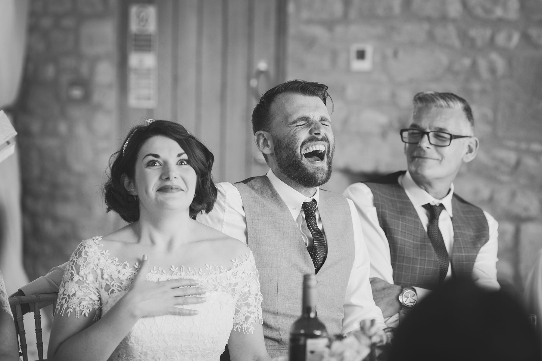 Should I laugh? - Reportage Wedding at Upcote Barn | Bullit