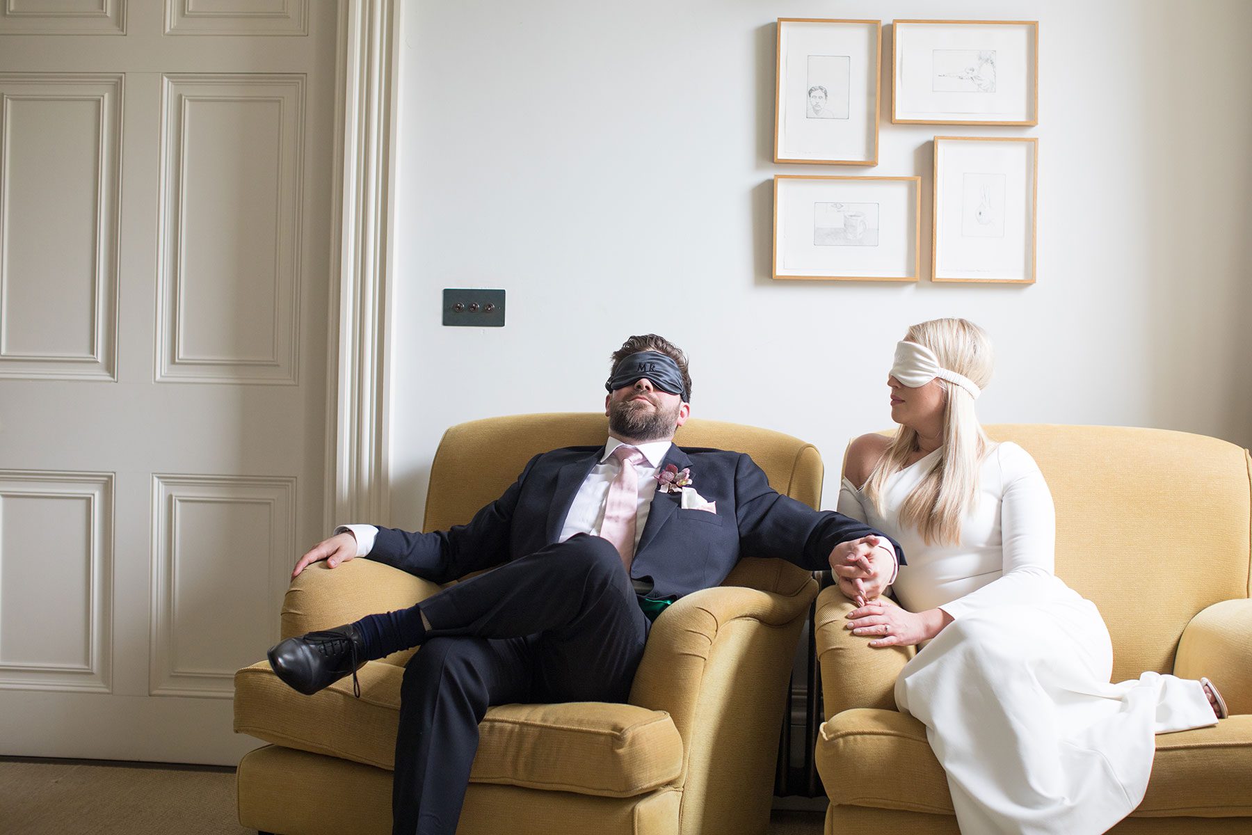 couple in blindfolds
