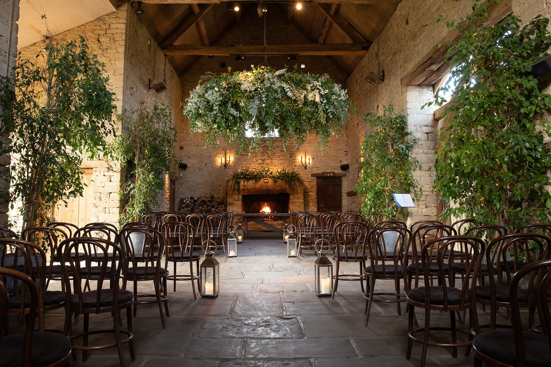 the hall at Cripps Barn