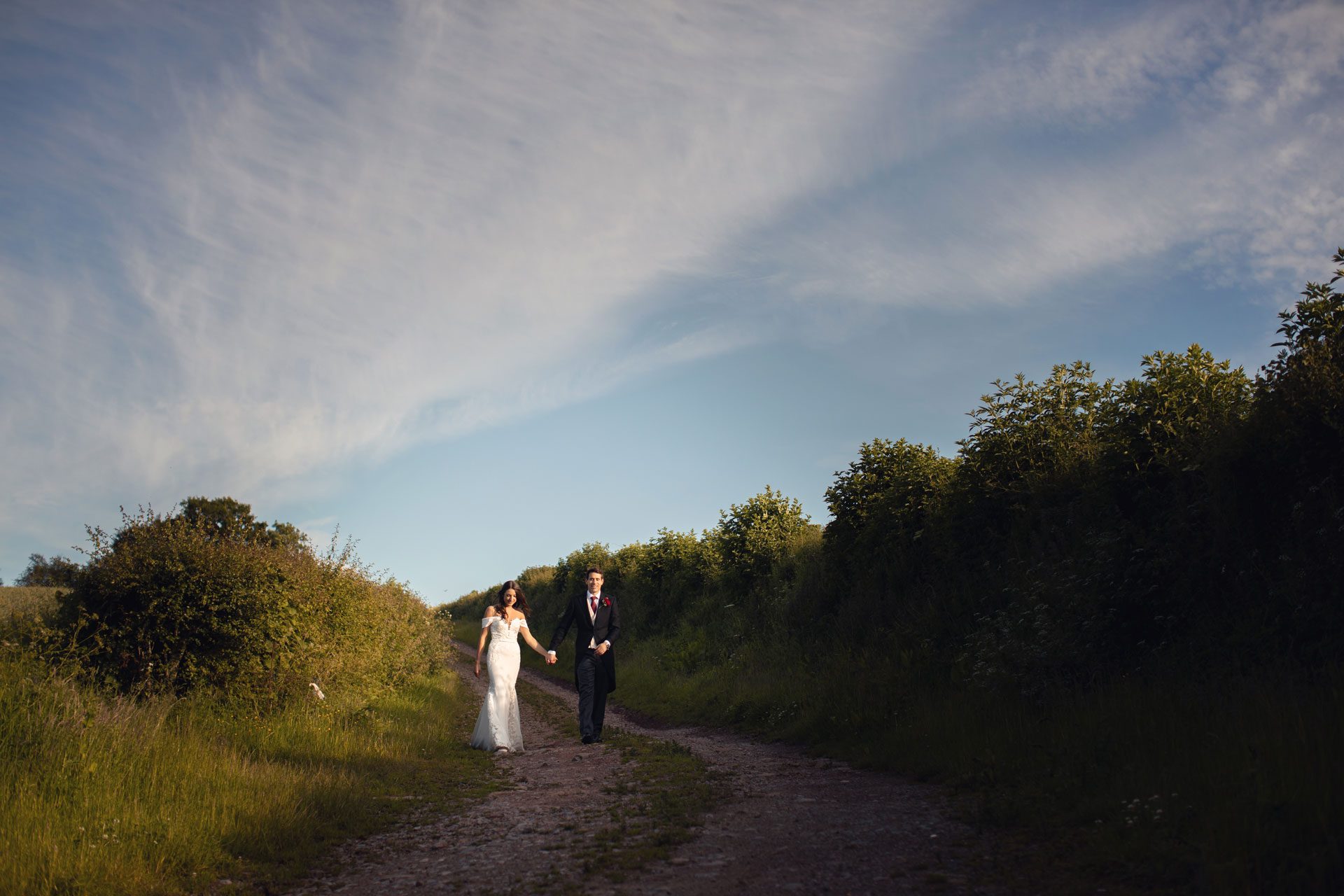 walking in the fields